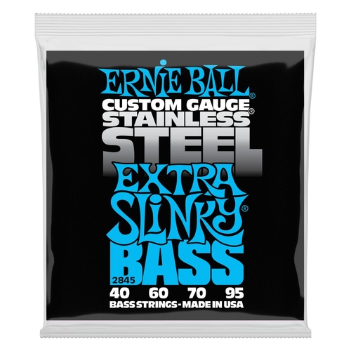 Ernie Ball 2845 Extra Slinky Stainless Steel Electric Bass Strings 40-95 Gauge
