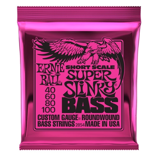 Ernie Ball Super Slinky Nickel Wound Short Scale Bass Strings - 45-100 Gauge