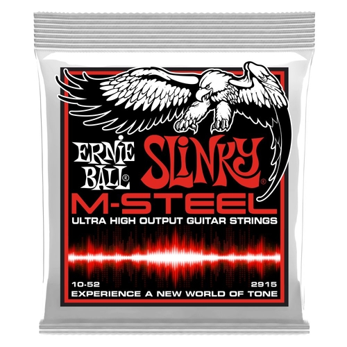 Ernie Ball 2915 Skinny Top Heavy Bottom Slinky M-Steel Electric Guitar Strings 10-52 Gauge