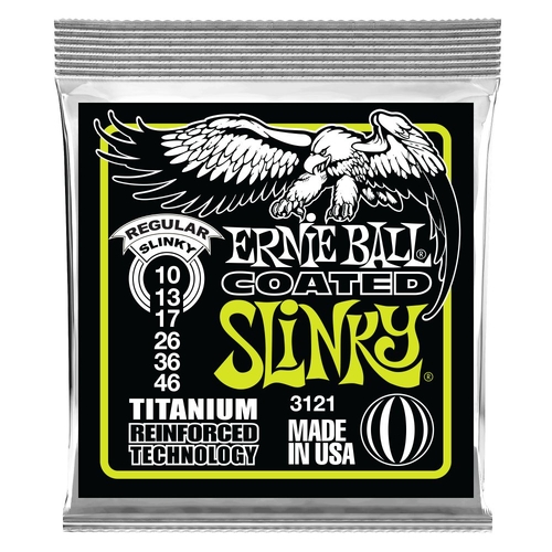 Ernie Ball 3121 Regular Slinky RPS Coated Titanium Electric Guitar Strings 10-46 Gauge