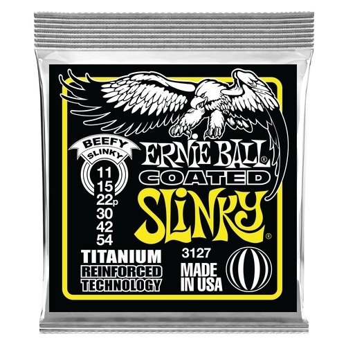Ernie Ball 3127 Beefy Slinky RPS Coated Titanium Electric Guitar Strings 11-54 Gauge