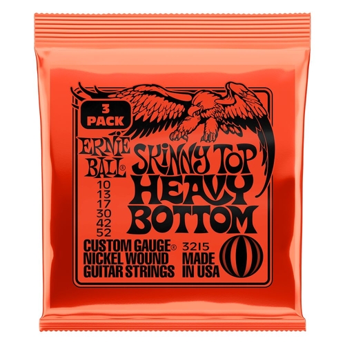 Ernie Ball 3215 Skinny Top Heavey Bottom 3-Pack 10-52 Electric Guitar 6-String
