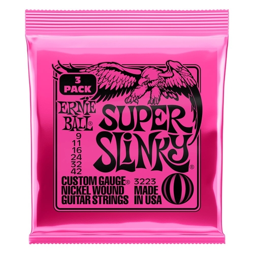 Ernie Ball 3223 Super Slinky 3-Pack 9-42 Electric Guitar 6-String