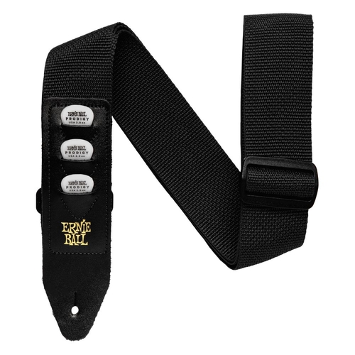 Ernie Ball Pick Holder Polypro Strap, Black