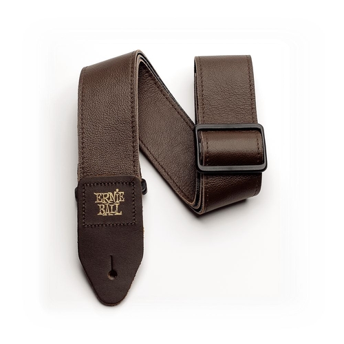 Ernie Ball 4135 "2" Tri-Glide Italian Leather Strap - Brown"