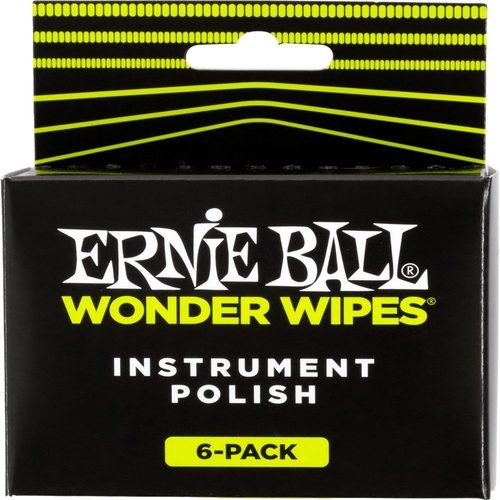 Ernie Ball 4278 Wonder Wipes Instrument Polish 6 Pack