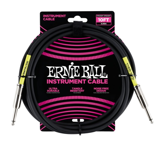 Ernie Ball 6048 10' Straight/Straight Instrument Cable - Black