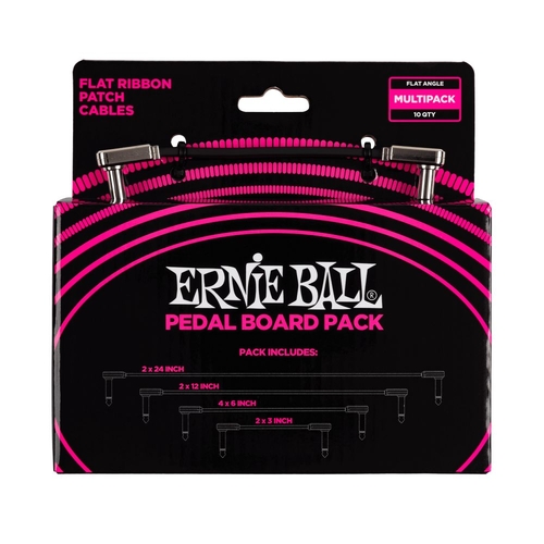 Ernie Ball Flat Ribbon Patch Cables Pedalboard Multi-Pack