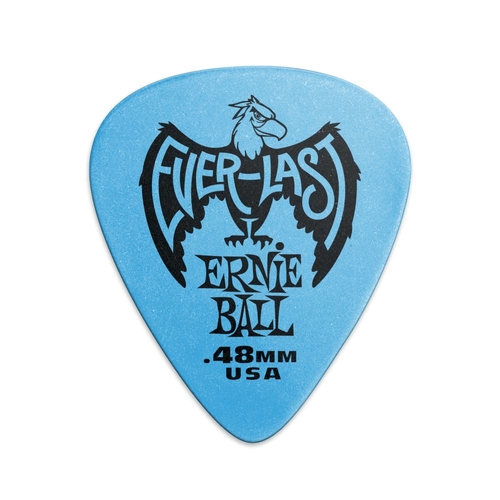 Ernie Ball 0.48 MM Everlast Picks 12 Pack, Blue