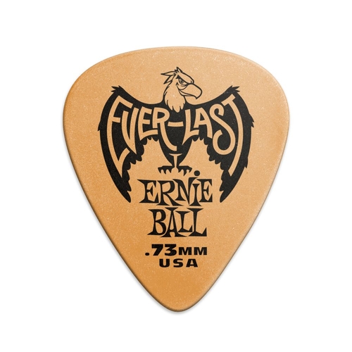 Ernie Ball 0.73 MM Everlast Picks 12 Pack, Orange