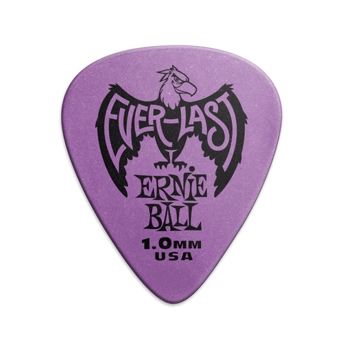 Ernie Ball 9193 Everlast 1.0MM Purple Guitar Picks Bag of 12