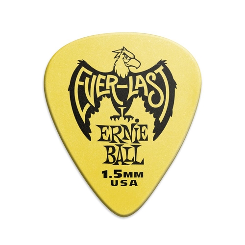 Ernie Ball 9195 Everlast 1.5MM Yellow Guitar Picks Bag of 12