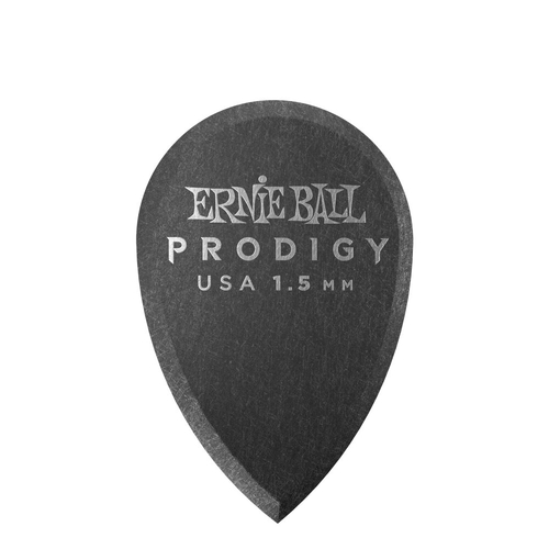 Ernie Ball 1.5 MM Teardrop Prodigy Picks 6 Pack, Black