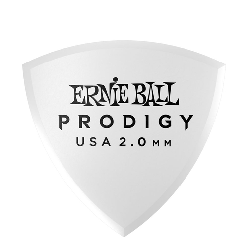 Ernie Ball 2.0 MM Shield Prodigy Picks 6 Pack, White