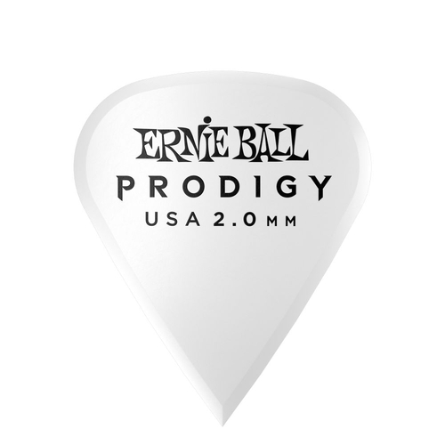 Ernie Ball 2.0 MM Sharp Prodigy Picks 6 Pack, White