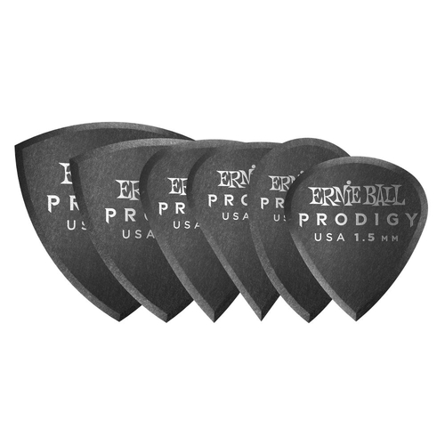 Ernie Ball 2.0 MM Multipack Prodigy Picks 6 Pack, Black
