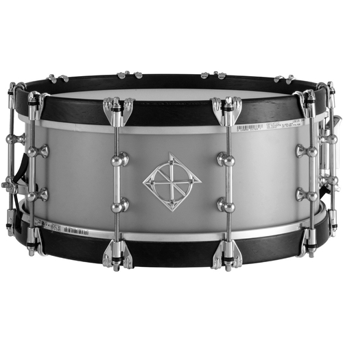 Dixon Artisan Series Equator Oak & Steel Snare Drum in Satin Cool Grey - 14 x 5.5"