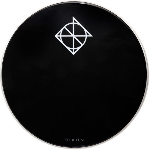 Dixon 24" Bass Drum Head Black with Muffler Ring, Resonant Side (0.250mm)