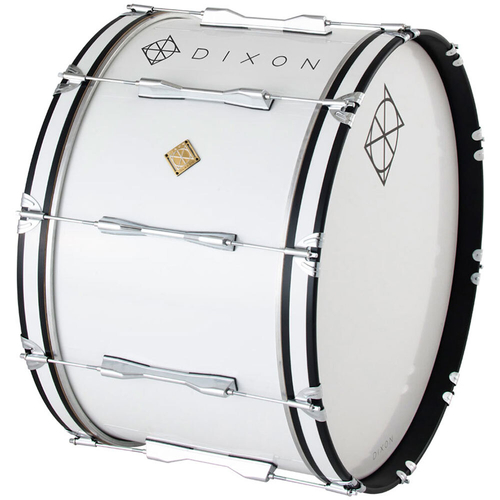 Dixon Wood Marching Bass Drum in White (26 x 14")