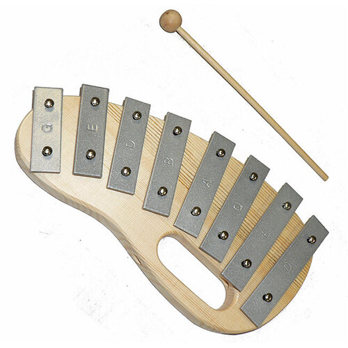 Percussion Plus 8-Note Glockenspiel with Natural Wood Frame