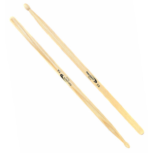 Percussion Plus Hickory Wood with Wood Tip 5A Drum Sticks