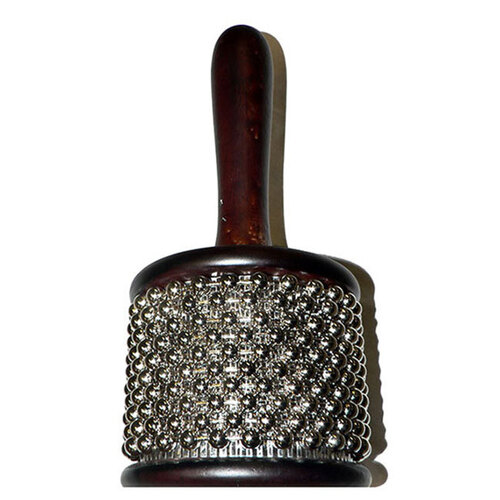 Percussion Plus Medium Cabasa in Wine Red with Nickel-plated Beads