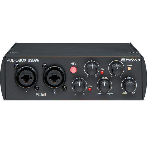 Presonus Audiobox USB 96K 2x2 USB Audio Interface with MIDI In Black