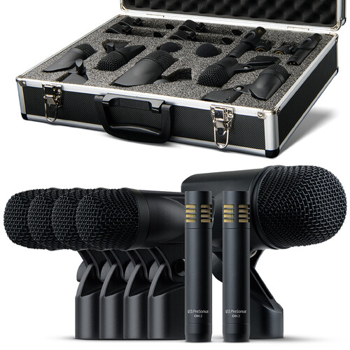 PreSonus 7 piECE Drum Microphone set in hard case