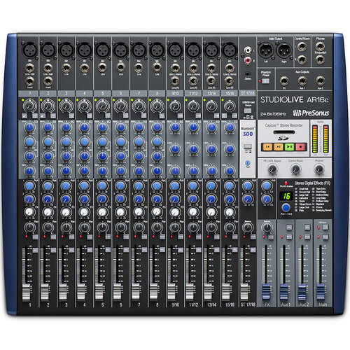 PreSonus USB-C 16 ch analogue mixer with 16x4 multitrack recording