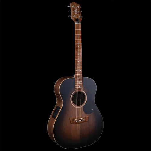 Pratley Premier OM All Solid Blackwood Vintage Black Burst Top Electric