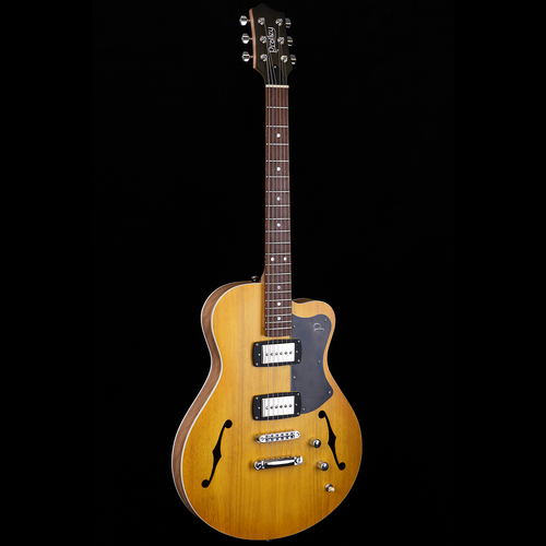 Pratley Electric Semi-Hollow Vintage Yellow Single Cut SD Phat Cat P90 Set [PRSH90-TVY]