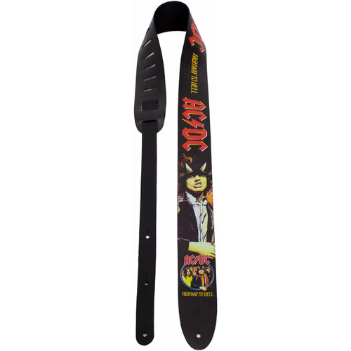 Perris 25" Leather Hi-Res "AC/DC - Highway To Hell" Licensed Guitar Strap