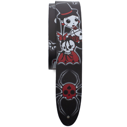 Perris 2.5" Leather Hi-Res "Magic Spades" David Bollt Design Licensed Guitar Strap