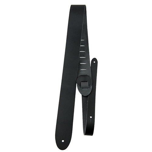 Perris 2" Basic Black Leather Guitar Strap with Leather ends