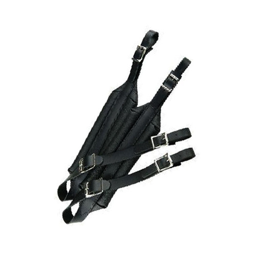 Perris Leather Padded Junior-Size Accordian Strap in Black