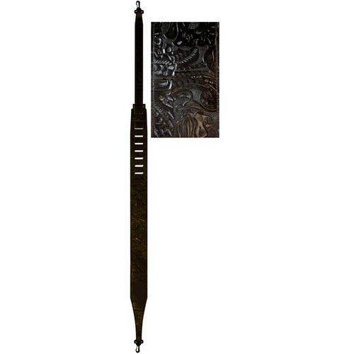 Perris 25" Black Leather Textured Banjo Strap
