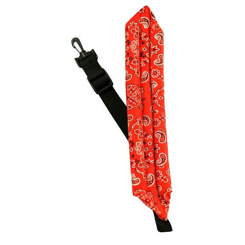 Perris Padded designer Fabric Saxophone Strap in Red Bandana design