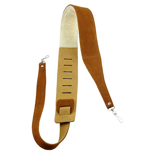Perris 25" Natural Suede Banjo Strap with Metal Hooks