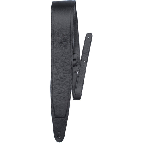 Perris 3.5" Deluxe Padded Leather Guitar Strap in Black