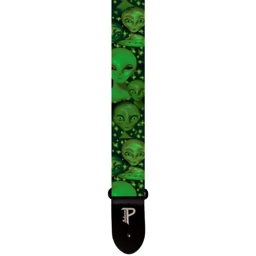 Perris 2" Polyester Green Aliens - Guitar Strap