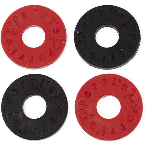 Perris Rubber Strap Locks in Black/Red (Pk-4)