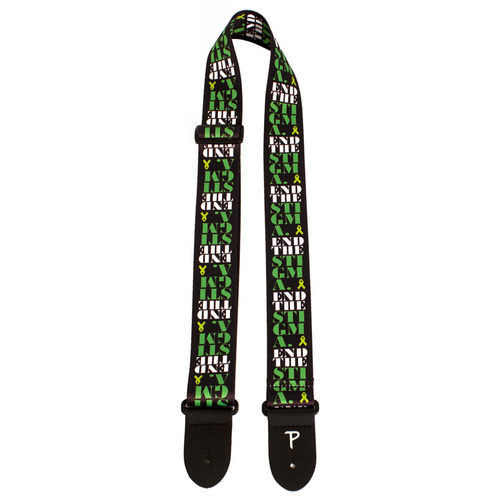Perris 2" Polyester "End The Stigma" Guitar Strap with Leather ends