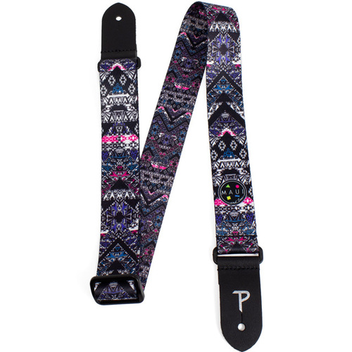 Perris 15" Polyester "Maui & Sons" 8174 Design Ukulele Strap with Leather ends