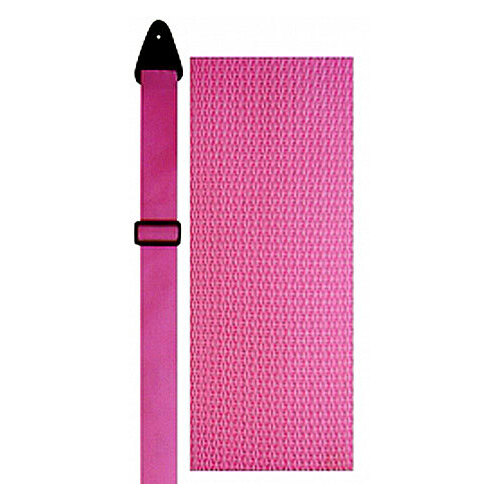 Perris 2" Poly Pro Pink Guitar Strap with Leather ends