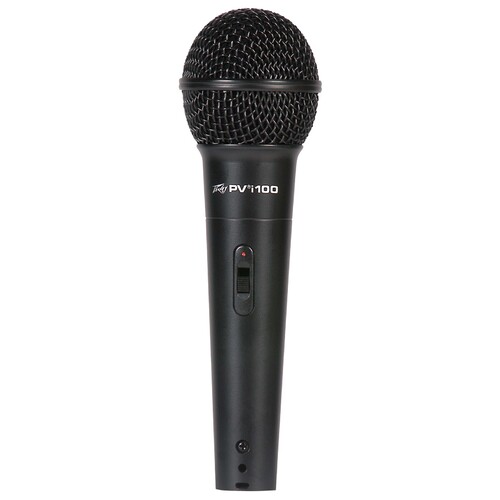 Peavey PVi100 Dynamic Cardioid Microphone in Black with XLR-QTR Cable