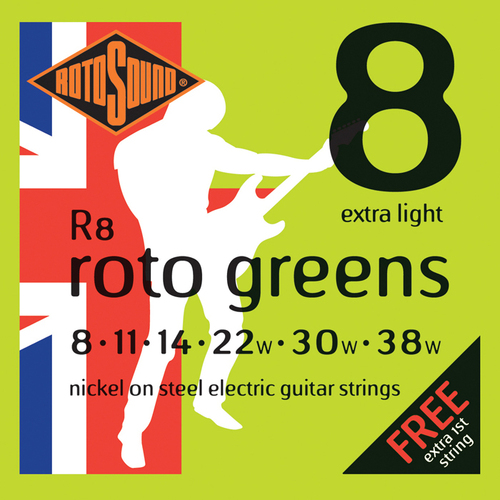 RotoSound R8 Roto Greens Electric String set 8-38