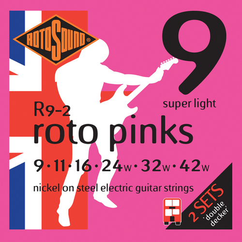 RotoSound RH9 Roto Orange Electric String Set 2 Pack 9-42