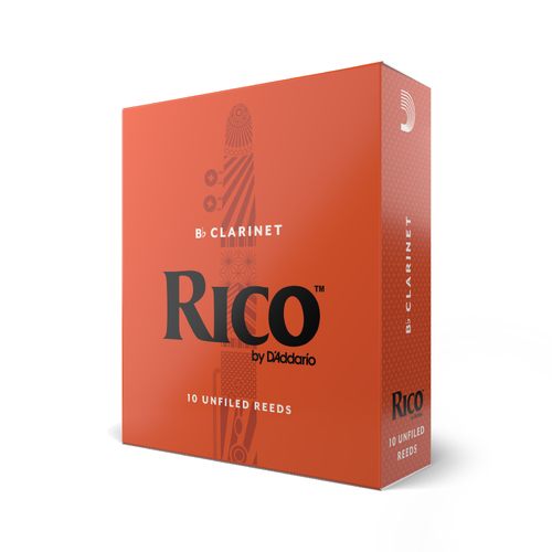 Rico by D'Addario Bb Clarinet Reeds, Strength 15, 10-pack