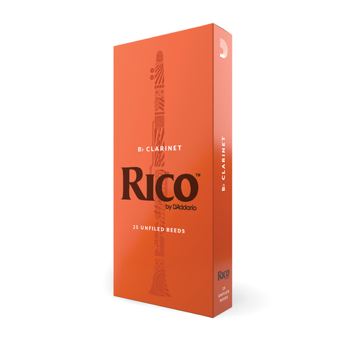 Rico by D'Addario Bb Clarinet Reeds, Strength 15, 25-pack