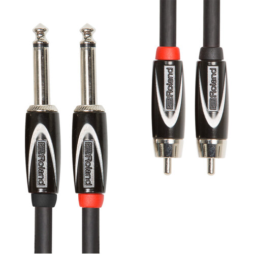 Roland RCC-3-2R28 Interconnect 2RCA to 2TS 3ft